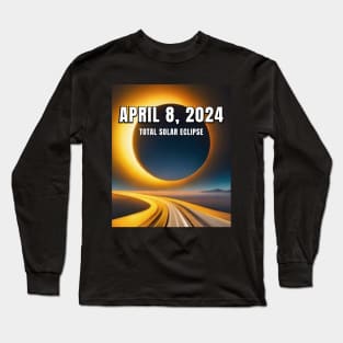 April 8, 2024 Total Solar Eclipse Totality USA Long Sleeve T-Shirt